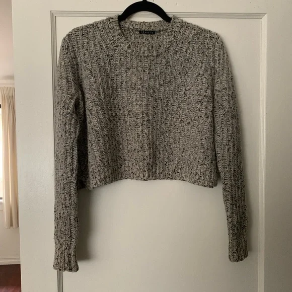 Marled, Cropped Theory Sweater - Picture 1 of 5